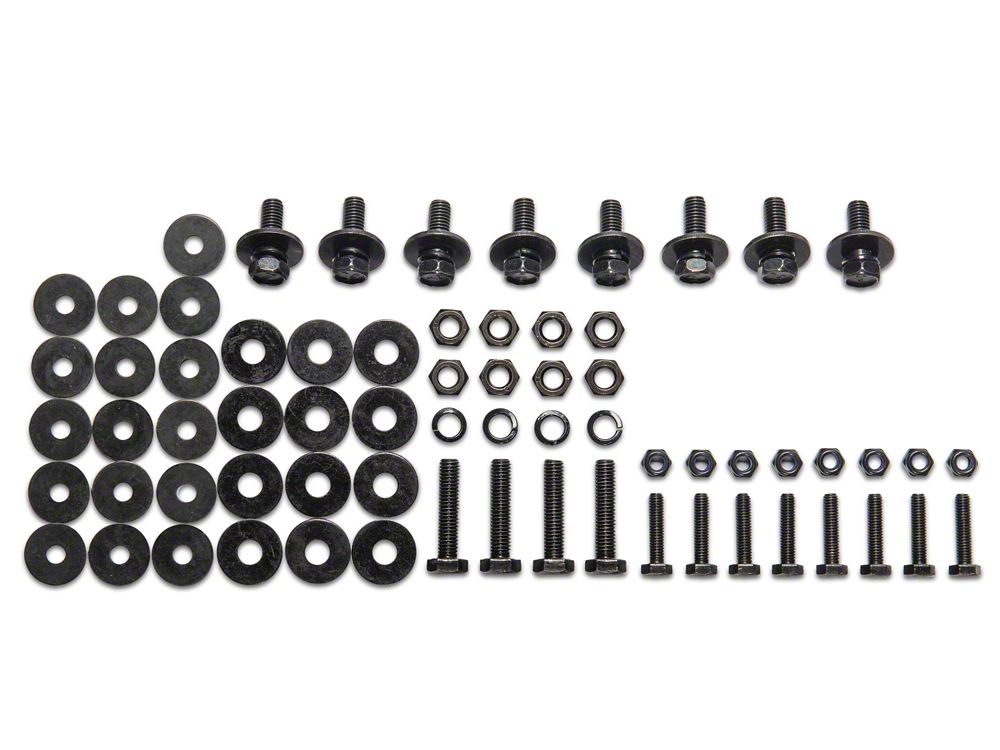 Jeep Licensed by RedRock Replacement Side Step Bar Hardware Kit for J173990 Only (07-18 Jeep Wrangler JK 2-Door)