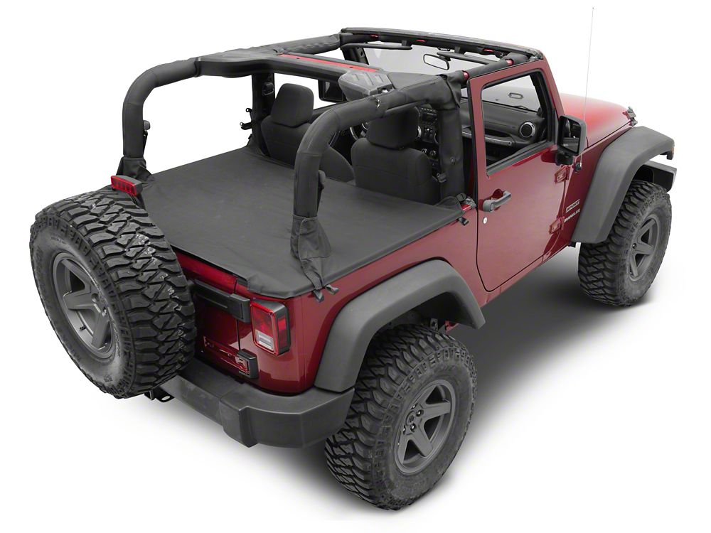 RedRock Tonneau Cover; Black Diamond (07-18 Jeep Wrangler JK 2-Door)