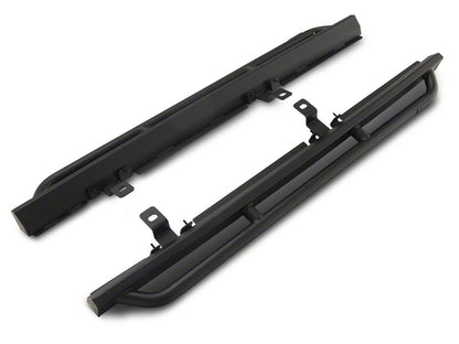 Jeep Licensed by RedRock Enhanced Rubi Rails with Jeep Logo; Textured Black (07-18 Jeep Wrangler JK 2-Door)