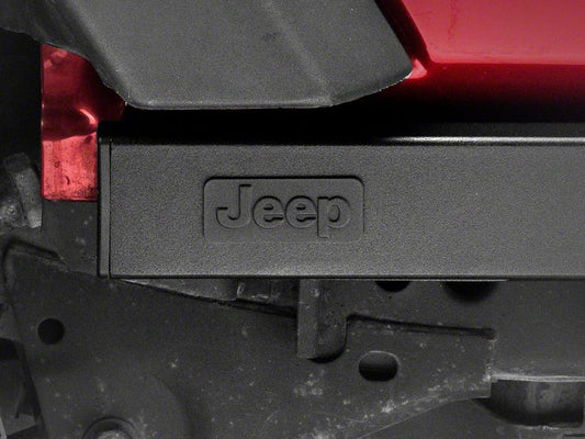 Jeep Licensed by RedRock Rubi Rails with Jeep Logo; Textured Black (07-18 Jeep Wrangler JK 2-Door)