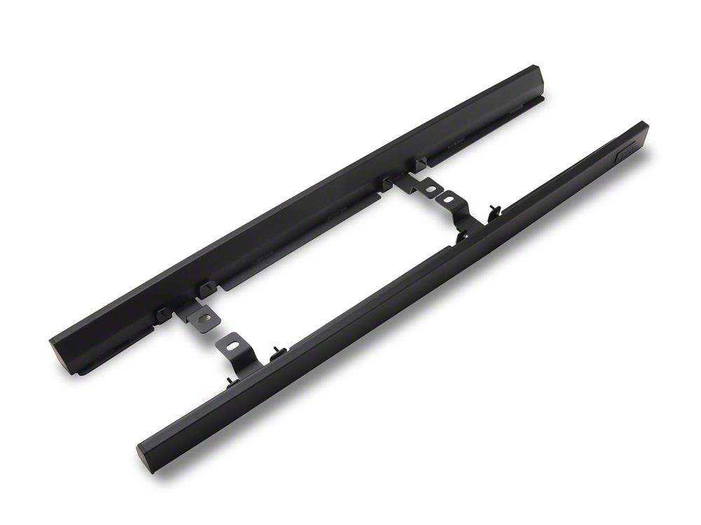 Jeep Licensed by RedRock Rubi Rails with Jeep Logo; Textured Black (07-18 Jeep Wrangler JK 2-Door)