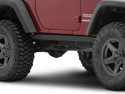 Jeep Licensed by RedRock Rubi Rails with Jeep Logo; Textured Black (07-18 Jeep Wrangler JK 2-Door)