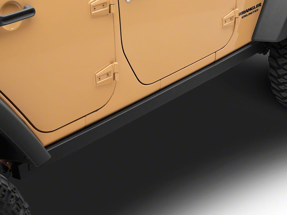 Jeep Licensed by RedRock Rubi Rails with Jeep Logo; Textured Black (07 ...