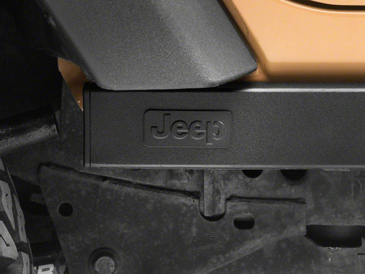 Jeep Licensed by RedRock Rubi Rails with Jeep Logo; Textured Black (07-18 Jeep Wrangler JK 4-Door)
