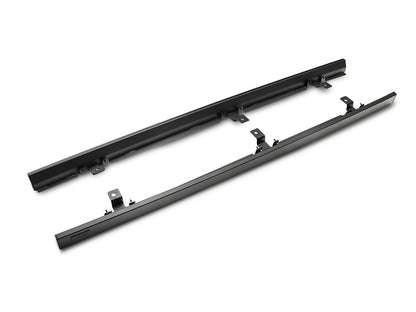 Jeep Licensed by RedRock Rubi Rails with Jeep Logo; Textured Black (07-18 Jeep Wrangler JK 4-Door)