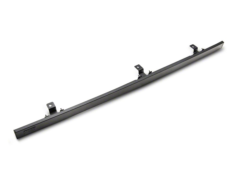 Jeep Licensed by RedRock Rubi Rails with Jeep Logo; Textured Black (07-18 Jeep Wrangler JK 4-Door)