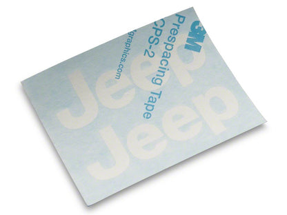 Jeep Licensed by RedRock Side Logo; White (97-06 Jeep Wrangler TJ)