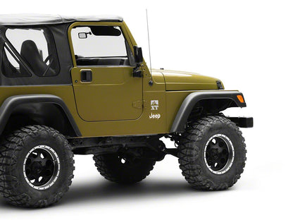 Jeep Licensed by RedRock Side Logo; White (97-06 Jeep Wrangler TJ)
