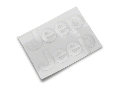 Jeep Licensed by RedRock Side Logo; Silver (87-18 Jeep Wrangler YJ, TJ & JK)