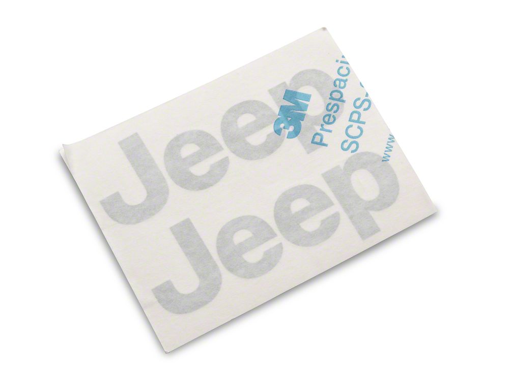 Jeep Licensed by RedRock Side Logo; Silver (87-18 Jeep Wrangler YJ, TJ & JK)