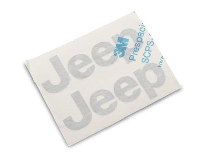 Jeep Licensed by RedRock Side Logo; Silver (87-18 Jeep Wrangler YJ, TJ & JK)