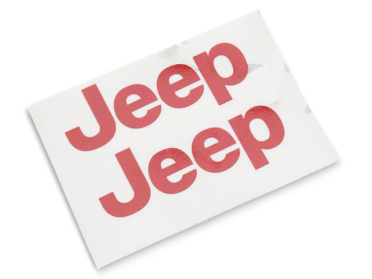 Jeep Licensed by RedRock Side Logo; Red (97-06 Jeep Wrangler TJ)