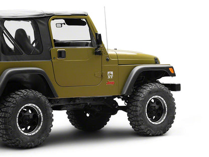 Jeep Licensed by RedRock Side Logo; Red (97-06 Jeep Wrangler TJ)