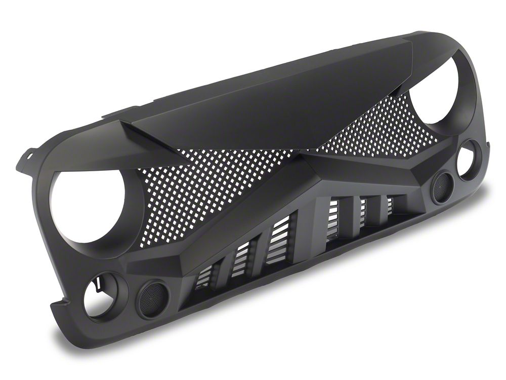 RedRock Hawk Grille; Matte Black (07-18 Jeep Wrangler JK