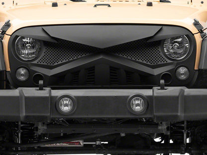 RedRock Hawk Grille; Matte Black (07-18 Jeep Wrangler JK)