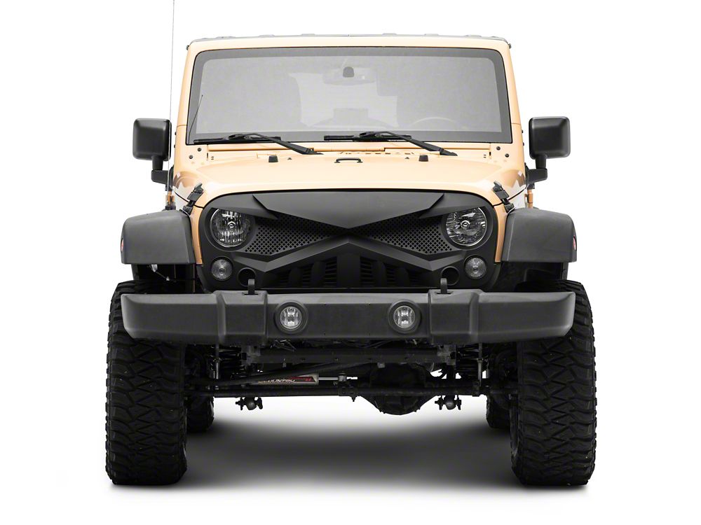 Redrock ハニカムグリルインサート;マットブラック 07-18 Jeep RedRock Honeycomb Grille Inserts; Matte Black (07-18 Jeep