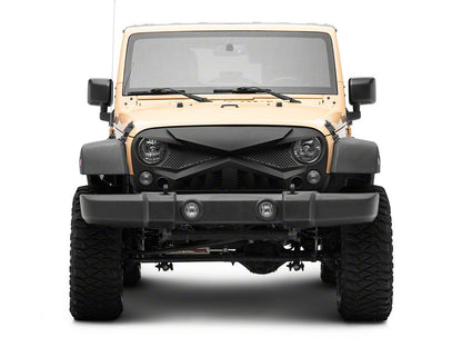 RedRock Hawk Grille; Matte Black (07-18 Jeep Wrangler JK)