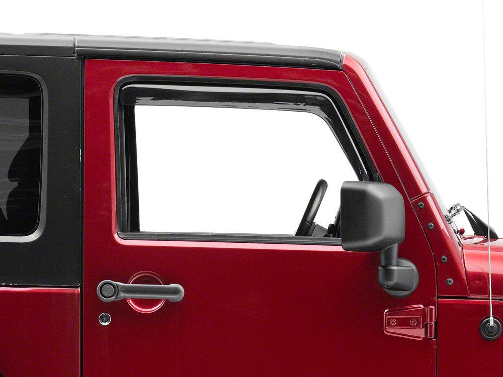 RedRock In-Channel Window Deflectors (07-18 Jeep Wrangler JK 2-Door)