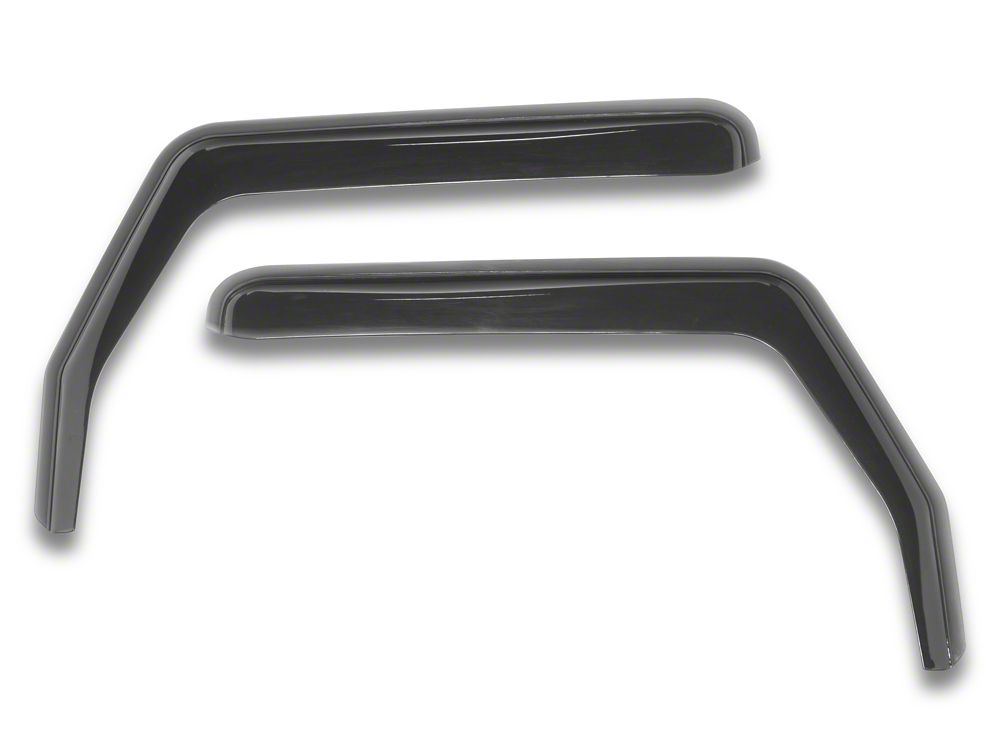 EOS Visors Tape-On Side Window Rain Guards – 07-18 Jeep Wrangler JK 2-Door – Smoke