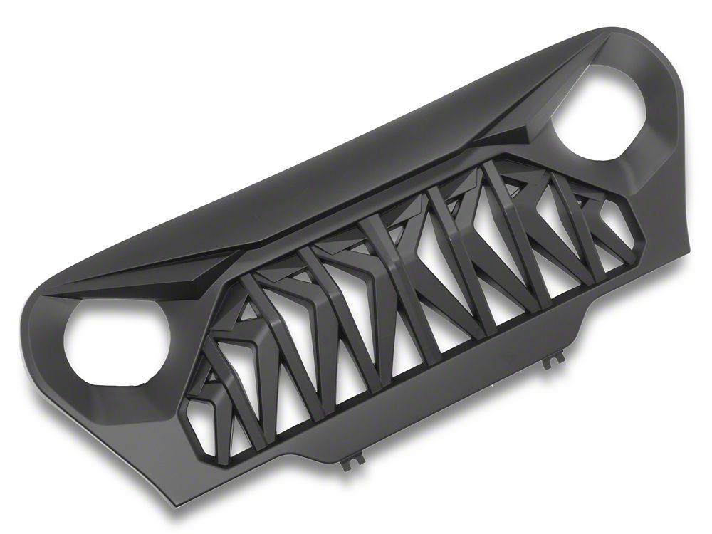 RedRock Shark Grille; Matte Black (97-06 Jeep Wrangler TJ)