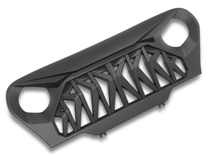 RedRock Shark Grille; Matte Black (97-06 Jeep Wrangler TJ)