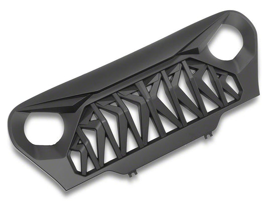 RedRock Shark Grille; Matte Black (97-06 Jeep Wrangler TJ)