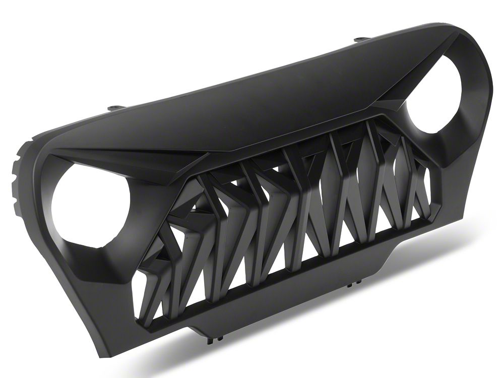 RedRock Shark Grille; Matte Black (97-06 Jeep Wrangler TJ)