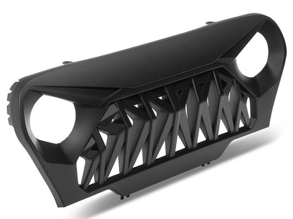 RedRock Shark Grille; Matte Black (97-06 Jeep Wrangler TJ)