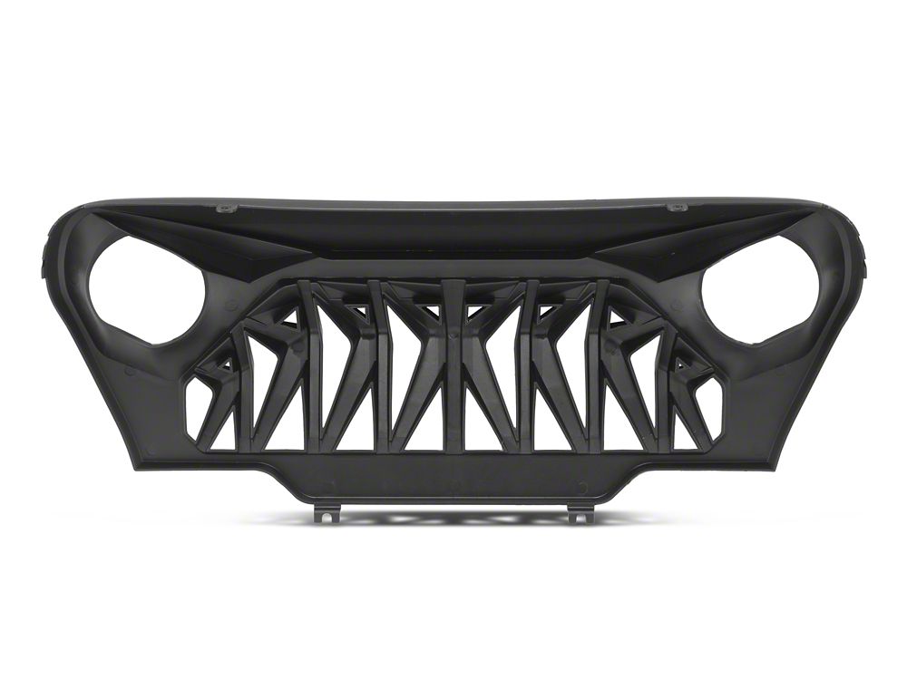 RedRock Shark Grille; Matte Black (97-06 Jeep Wrangler TJ)