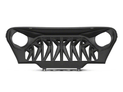 RedRock Shark Grille; Matte Black (97-06 Jeep Wrangler TJ)