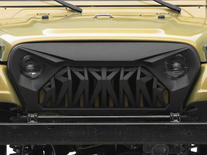 RedRock Shark Grille; Matte Black (97-06 Jeep Wrangler TJ)