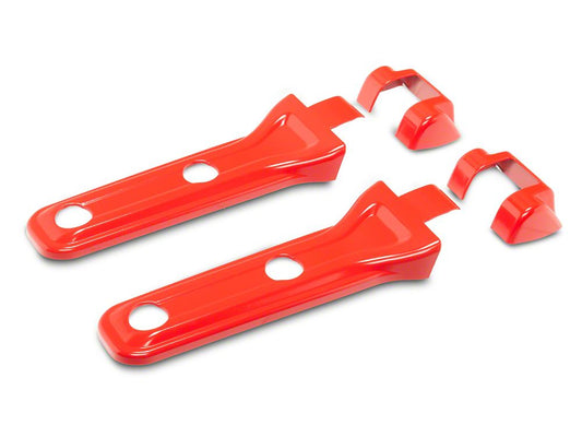 RedRock Tailgate Hinge Cover Kit; Red (18-25 Jeep Wrangler JL)