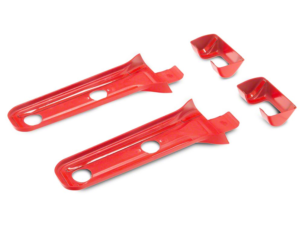 RedRock Tailgate Hinge Cover Kit; Red (18-25 Jeep Wrangler JL)