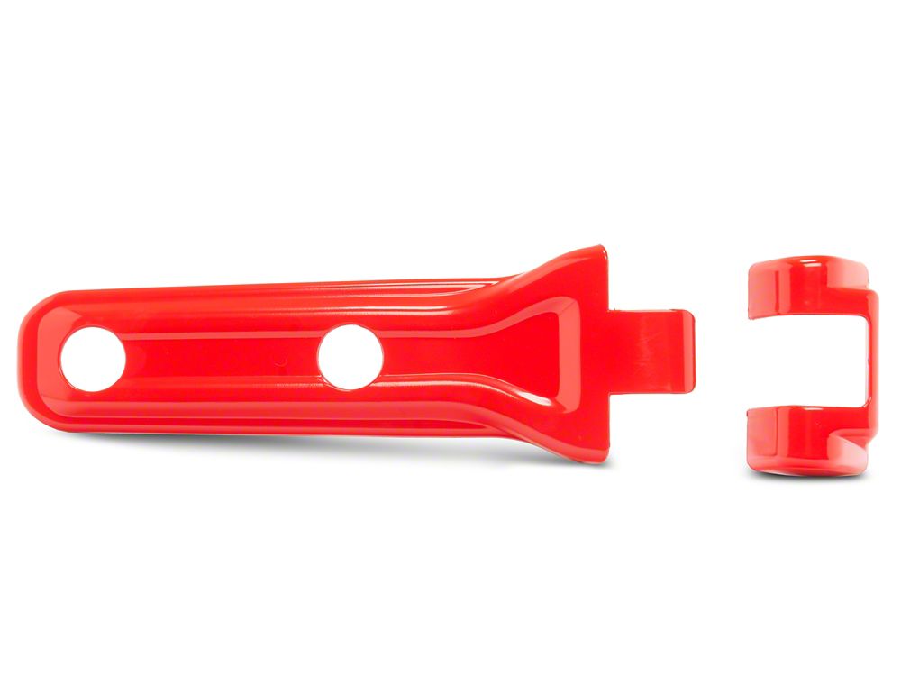 RedRock Tailgate Hinge Cover Kit; Red (18-25 Jeep Wrangler JL)