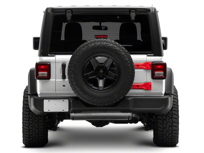 RedRock Tailgate Hinge Cover Kit; Red (18-25 Jeep Wrangler JL)