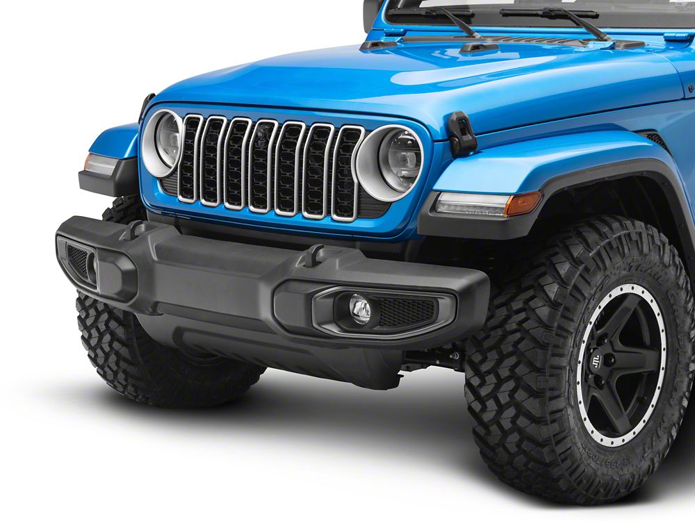 RedRock Fog Light Surround; Gray; Driver Side (18-25 Jeep Wrangler JL Sahara)