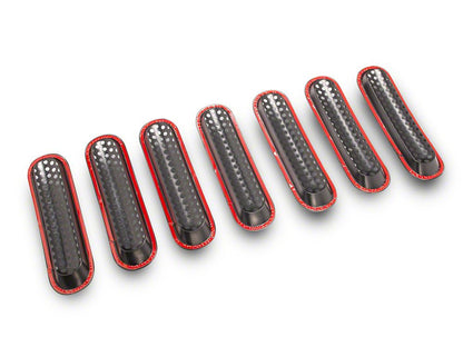 RedRock Mesh Grille Inserts; Matte Black (07-18 Jeep Wrangler JK)