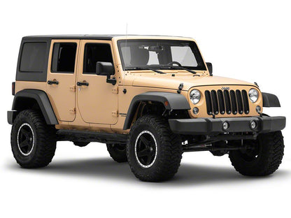 RedRock Mesh Grille Inserts; Matte Black (07-18 Jeep Wrangler JK)