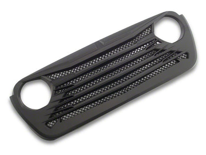 RedRock Tomahawk Grille; Matte Black (18-25 Jeep Wrangler JL)