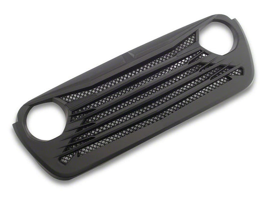 RedRock Tomahawk Grille; Matte Black (18-25 Jeep Wrangler JL)
