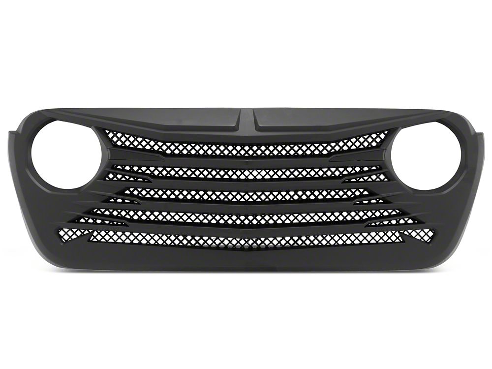 RedRock Tomahawk Grille; Matte Black (18-25 Jeep Wrangler JL)