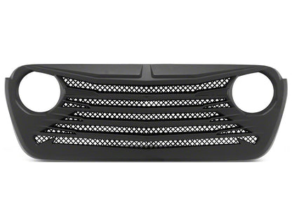 RedRock Tomahawk Grille; Matte Black (18-25 Jeep Wrangler JL)