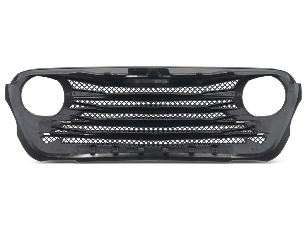 RedRock Tomahawk Grille; Matte Black (18-25 Jeep Wrangler JL)