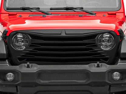 RedRock Tomahawk Grille; Matte Black (18-25 Jeep Wrangler JL)