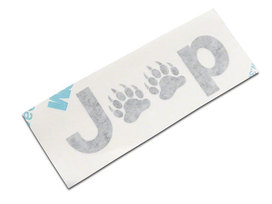 Jeep Licensed by RedRock Jeep Paw Side Logo; Gloss Black (87-18 Jeep Wrangler YJ, TJ & JK)