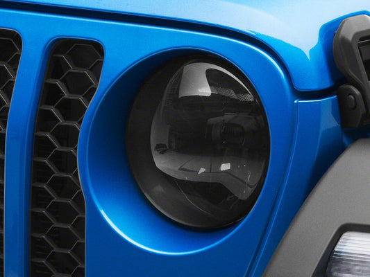 RedRock Headlight Covers; Smoked (18-25 Jeep Wrangler JL)