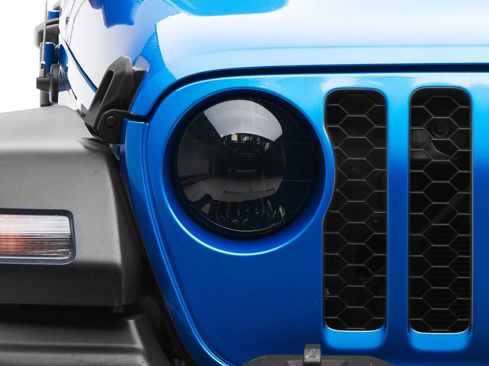 RedRock Headlight Covers; Smoked (18-25 Jeep Wrangler JL)