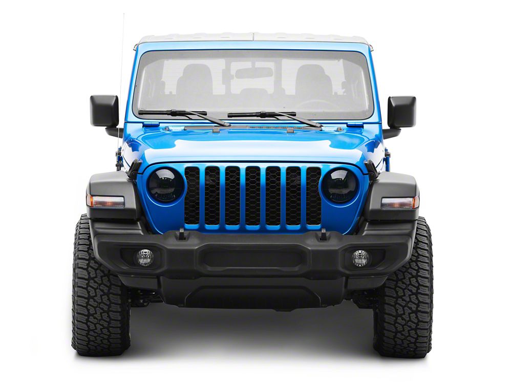 RedRock Headlight Covers; Smoked (18-25 Jeep Wrangler JL)