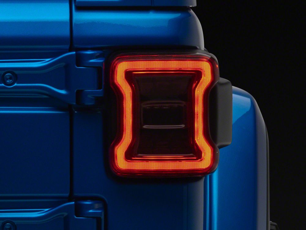 RedRock Tail Light Covers; Smoked (18-25 Jeep Wrangler JL w/ Factory LED Tail Lights)