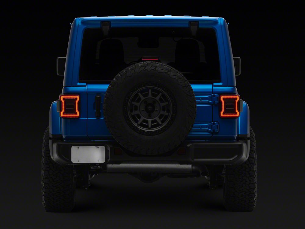 RedRock Tail Light Covers; Smoked (18-25 Jeep Wrangler JL w/ Factory LED Tail Lights)